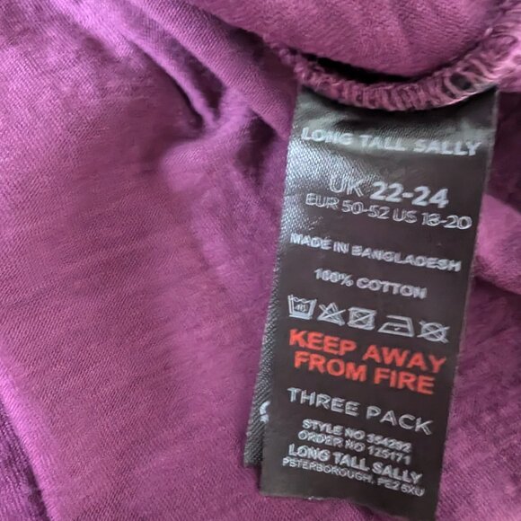 NWOT Long Tall Sally Long Sleeve V Neck tee, size 18-20 - Picture 6 of 8